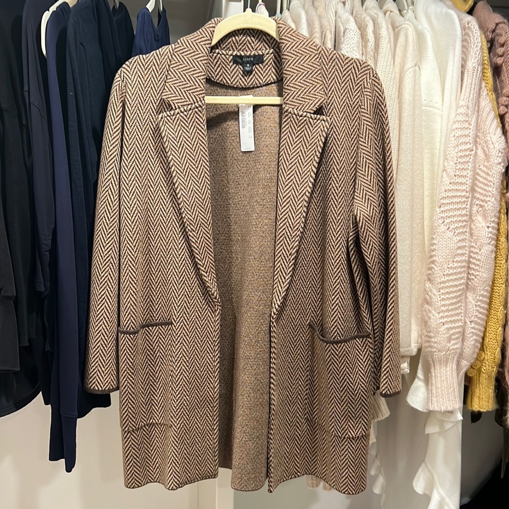 New with tags jcrew cotton sweater blazer